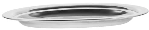 VINTORKY Ovale Form Tablett Snack Platter Edelstahl Lebensmittel Platte Metall Teller