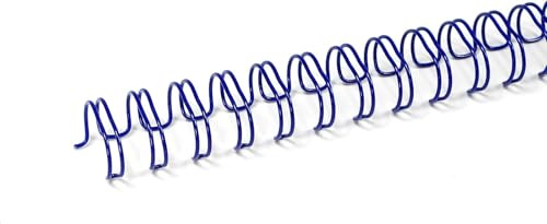 RAYSON Trådbindande ryggar, 25 ark, 3:1 ton, 6,4 mm, 34 öglor, A4, blå, paket med 100