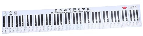 Mikinona 88 Tasten Klaviertastatur Übungsleitfaden aus Pvc Klavier Keyboard Notentabelle für Anfänger und Schüler Übungshilfe für Klavierunterricht