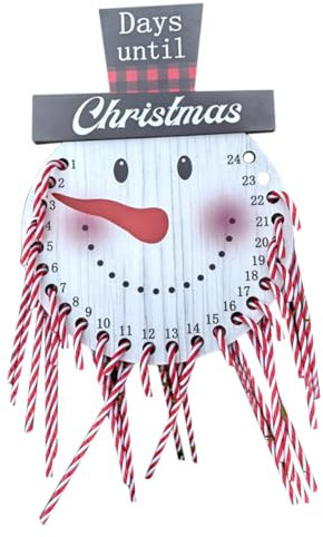 IMIKEYA Kalender vor der Haustür Kinder weihnachtsdeko Dekoration Schlafzimmer geldgeschenke Weihnachten weihnachtsdeco festlicher Weihnachtskalender weihnachtskalenderverzierung hölzern