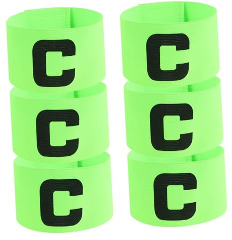 KITANDOVE 6stücke Fußball Kapitänsarmband Elastische Und Strapazierfähige Armbänder Leuchtenden Farben Für Team-sportarten Für Fußball Basketball Und