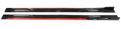 Seitenschweller Universelle Seitenschwellerverlängerungen Auto-Seitenschweller-Splitter Diffusor-Winglet-Flügel Für F10 F11 F32 F33 F36 F30 F80 M3 F82 M4 E39 E46 Diffusor(Black and Red)
