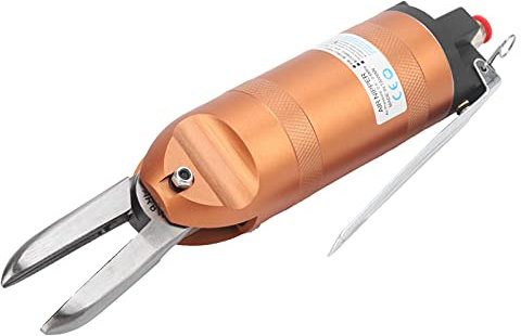 HZWMQDLF Pince à sertir pneumatique, Pince à sertir pneumatique en Acier allié, Pince à air à 2 Ports avec Fente d'écrou Fixe pour Couper Le Plastique, Le Fer, Le cuivre, l'acier Inoxydable