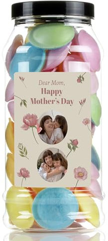 Mothers Day Flying Saucers Sweet Gift Jar by Just Treats - Photo - Floral Hugs - J13