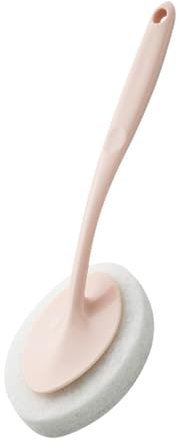 Ipetboom Cleaning Sponge Wipe Long Handle for Kitchen and Bathroom Use Features Plastic Handle and Dual-Sided Scrubbing for Efficient Cleaning Tiles and Surfaces