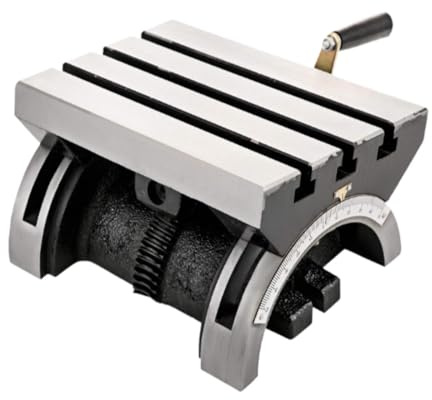 KiBcsLic Mesa de Fresado Inclinable de Hierro Fundido, Fresadora Inclinable para Taller