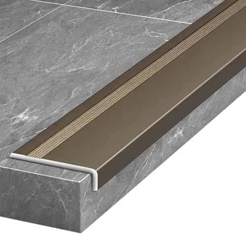 SAFWELAU Edging Strip Skirting Board Trim Aluminium Stairs Nosing, Edge Trim L-Shape, Wall Corner Guard, Window Sill & Ledge Protector Shield for Home Renovation(Gold Wxh-20x4mm,L-120cm/47.2)