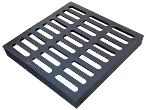 LMXRYPD Grille de Drainage en Fonte Robuste, Caillebotis Metal de Classe B, 50 × 50 cm/60 × 60 cm, Grille de Drainage Carrée, pour Allée, Béton, Cour, Garage(60cm/23.6in)