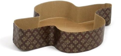 Generico Stampi per Colomba in Carta Marrone Stampata per Alimenti (100, 300 gr cm16x22; altezza cm5)