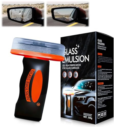 Glass Emulsion Cleaner, Clearvision Glass Cleaner Scheibenreiniger Auto,Oil Film Cleaning Brush für Windschutzscheibe, Q4 Glas Guard, Hand-Held Emulsion Cleaner for Car Window
