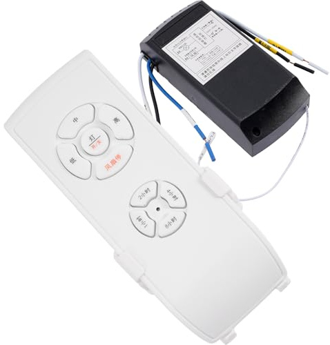 TOVINANNA Telecomando per Ventilatore Soffitto Funzione Vacanze Estive, Ricevitore per Lampada Telecomando Wireless 360 Gradi in Abs Semplice e Compatto