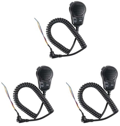 Vjsujehgy 3X Microfono PTT con Altoparlante per Radio Marina HM-164B per Microfono per Radio Marittima IC-M45/M59/M304/M411/M412