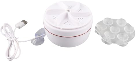 Piccola lavatrice a turbina ad ultrasuoni portatile compatta potente 50 secondi avanti pulizia inversa spegnimento automatico capacità 6 kg per viaggi in dormitorio materiale ABS