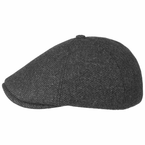 Lipodo Rapallo Melange Herren Flatcap Gefütterte Wolle Schirmmütze Schlägermütze Sechsteilige Schiebermütze Herbst Winter