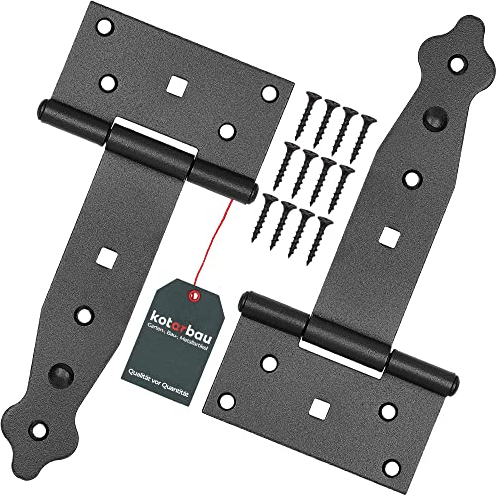 KOTARBAU® Set di 2 sospensioni a croce da 150 mm, per porte da giardino, verniciate a polvere (150 mm)