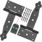 KOTARBAU® Set di 2 sospensioni a croce da 150 mm, per porte da giardino, verniciate a polvere (150 mm)