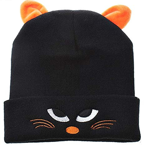 LoveLegis Babymütze - Katzenohren - Schwarze Farbe - Einheitsgröße - Weihnachts- und Geburtstagsgeschenkidee