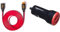 CTEK Connect 2.5M Extension: Verlängern Sie die Reichweite Ihres CTEK Ladegeräts & Amazon Basics - Kfz-Ladegerät, USB-Anschluss: 2 Eingänge, 4,8 Ampere / 24 W, Schwarz/Rot
