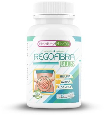 Healthy Fusion Potente Probiotico con Aloe Vera e Inulina | Regola il Transito Intestinale e Migliora la Digestione | Protegge il Tuo Benessere Generale | Antinfiammatorio e Depurativo | 60 Capsule