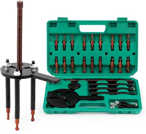 CGOLDENWALL 36-in-1 Kugellager Abzieher Set, mit 6 Sätze Abziehköpfe, 3-Kiefer Hakenziehe, Multifunktionales Lagerabzieher für Mechanische Geräte/Automobil/Fahrrad