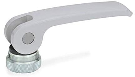 Tenditore eccentrico argento, 101 mm di lunghezza, disco regolabile, filettatura interna M10.