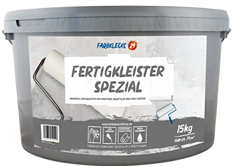Farbklecks24 Fertigkleister 15kg Raufaser Kleister, verarbeitungsfertig