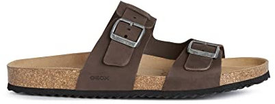 Geox U Sandal Ghita B, Sandalias para Hombre, Marrón (Dk Coffee), 44 EU