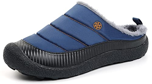 Gaatpot Unisex Pantofole Invernali Ciabatta da Casa Caldo,Blu,44 EU