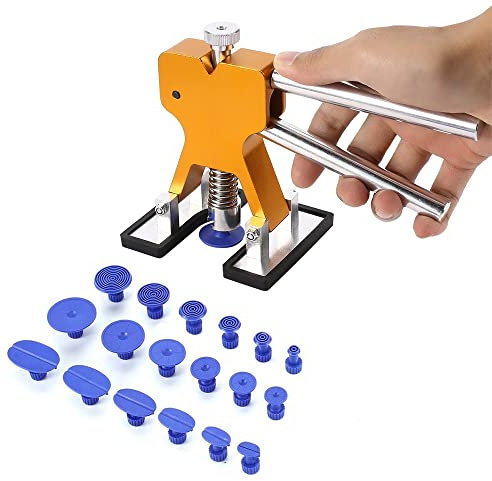 Beowanzk Car Dent Puller Kit, Dent Puller Kit, Car Dent Repair Kit, Car Dent Remover, Paintless Dent Removal Kit, Car Body Repair Kit Including 1PCS Dual-lever Dent Repair Lifter And 18PCS Suction Cup