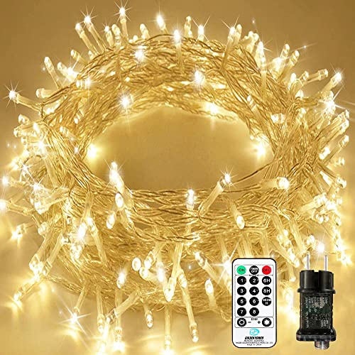 Led Lichterkette 35M 300 LED Mit Fernbedienung, Timer, Merkfunktion - IP65 Wasserdicht für Innen und Außen, Niederspannung - Party, Weihnachten, Garten, Zimmer