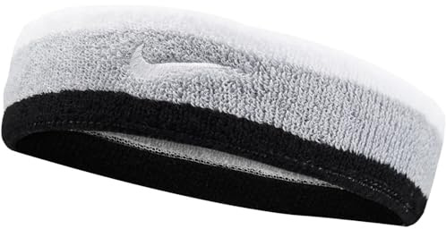 Nike Swoosh Headbands in der Farbe lt Smoke Grey/Black/White, Maße: ONE Size, N.000.1544.016.OS