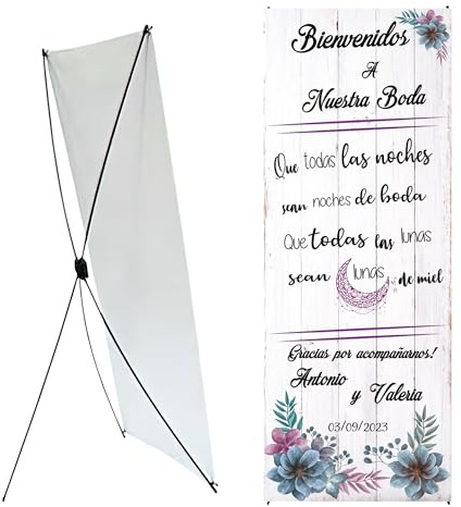 Genérico Decoración Boda Cartel personalizado de recepción bienvenida invitados convite Noches de boda blanco…