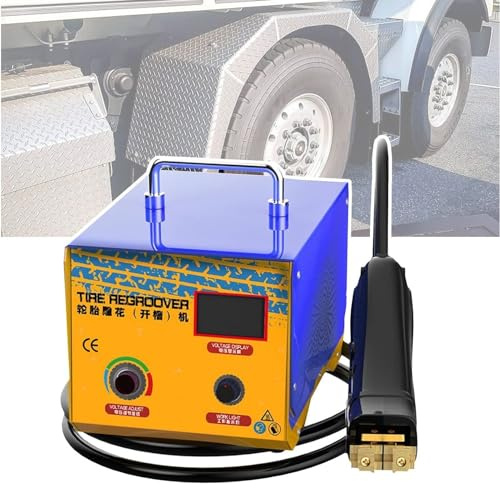 IINCOOY Elektrische Reifennutmaschine, 1000 W, Reifenschneidwerkzeug mit 10 Stück U/V-förmigen Klingen for PKW-LKW-Motorradreifen