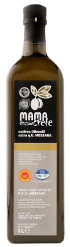 mamacrete Natives Olivenöl Extra, 1L aus Kreta Griechenland – Kaltextrahiert, Erste Güteklasse, Direkt aus Oliven gewonnen für Genießer von hochwertigem Olivenöl