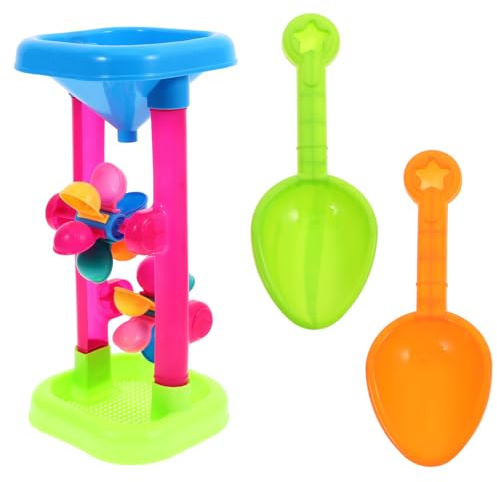 ifundom Kids Beach Toy Sand and Water Wheel Playset with Hourglass Funnel for Outdoor Sandbox Fun and Creative Play
