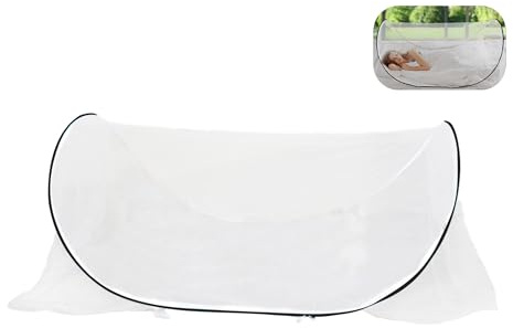 Gugxiom Foldable Mosquito Net, Moskitonetz Up for Single Bed, Portable Reise Moskitonetz, Mosquito Net für Bedroom, Outdoor, Camping (Schwarz)