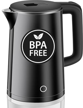Electric Kettle & Stainless Steel Water Kettle, 2L Cordless Kettle, Boil-dry Protection, BPA Free, Fast Boil, Auto Shut-Off, Black