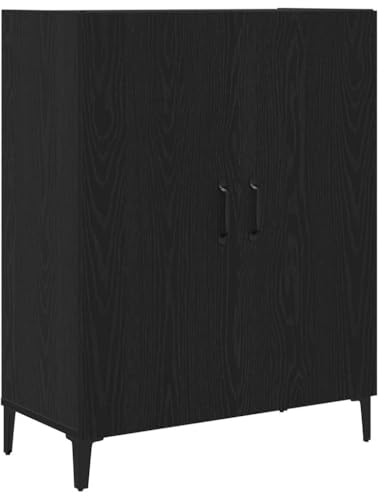 vidaXL Sideboard Schwarz Eichen-Optik 69,5x34x90 cm Holzwerkstoff