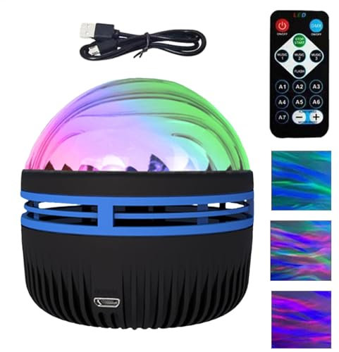 Proyector de luz de galaxia, proyector LED de estrellas con 14 efectos de luz, luz nocturna de nebulosas con control remoto, proyector espacial regulable por USB, decoración estética de habitación