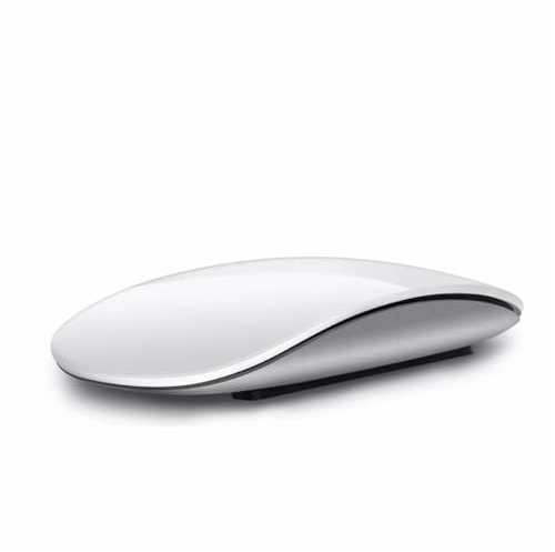 Genérico Bluetooth 5.0 Ratón Inalámbrico Recargable, Silencioso Multi ARC Touch Mouse Ratón Mágico Ultra Delgado para Portátil iPad Mac PC Macbook (Blanco)