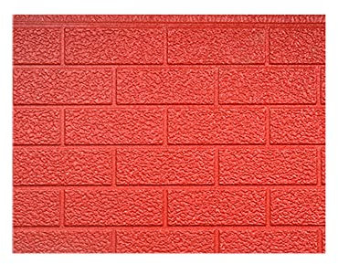 Lot de 6 panneaux muraux d'isolation en polyuréthane - 100 x 38 cm - Motif grain de brique - Panneaux sculptés en métal pour décoration extérieure - Solution d'isolation thermique durable