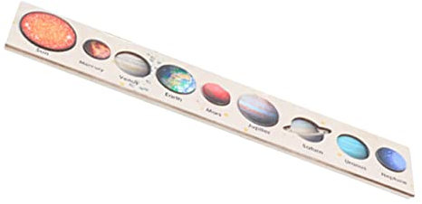 YARNOW Wooden Planet Puzzle Toy for Preschool Learning Activities Space Themed Matching Board for Boys and Girls Interactive Cognition Puzzle Star Design