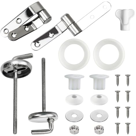 Fanmitrk Edelstahl Scharnier Set für Toilettendeckel, geeignet für Holz, MDF, Bambus Deckel, Ersatzteile für WC Sitz