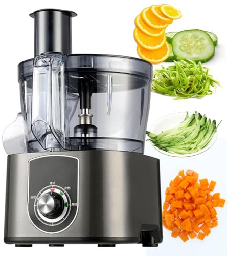 lilishangmao Picadora De Verduras Profesional, Rebanadora Eléctrica De Alimentos, Motor De Cobre Puro De 600 W, 5 L De Capacidad, Base Estable, Fácil De Desmontar, Ideal para Restaurantes, Panaderías