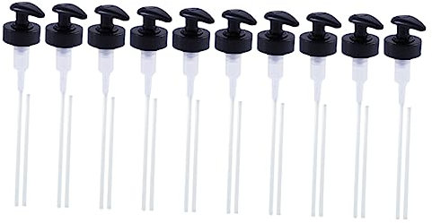 VALICLUD 12ensembles Pompe à Sauce pour Huîtres Et Ketchup Distributeur De Bouteille avec Tuyau Lot de Bec Verseur Noir