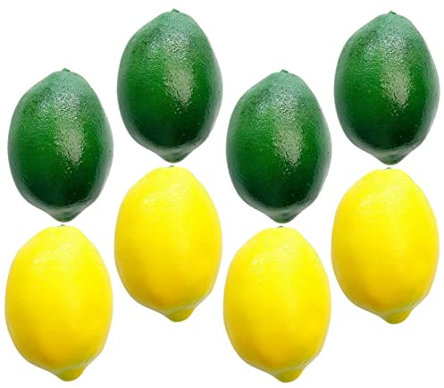 SOLUSTRE 8 Piezas Artificiales Realistas para Decoración y Fotografía de Espuma Incluye Amarillos y Verdes Adornos para Enseñanza y Infantiles