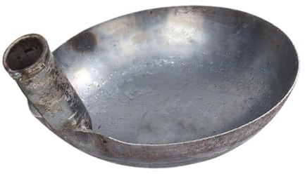 DECOMELODY Cucharón de Hierro Grueso con Mango para Jardinería y Cocina Pala Resistente para Agua y Alimentación Animal Reutilizable y Multifuncional para Uso Industrial y Doméstico