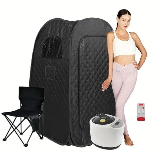 Sauna a vapore, Tenda Portatile Compatta Per Sauna A Vapore 1200 Watt Terapeutica Domestica Per Il Tempo Di Rilassamento Disintossicante Controllo Remoto Personale Per,per la casa