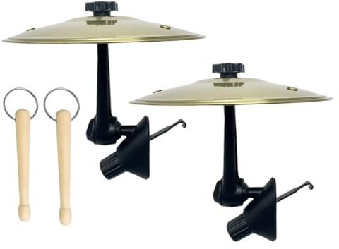 Abiyou 2 Pièces Car Crash Cymbals Air Vent, Réglable à 360° Mini Cymbale de Voiture avec Bâtons de Tambour, Voiture Tambour Cymbales,Cymbale Voiture,Cymbales d'Aération de Voiture,pour Auto,Décoration
