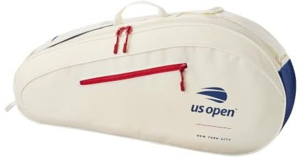 Wilson US Open 2026 Team Schläger-Tennistasche, Weiß, 3 Stück